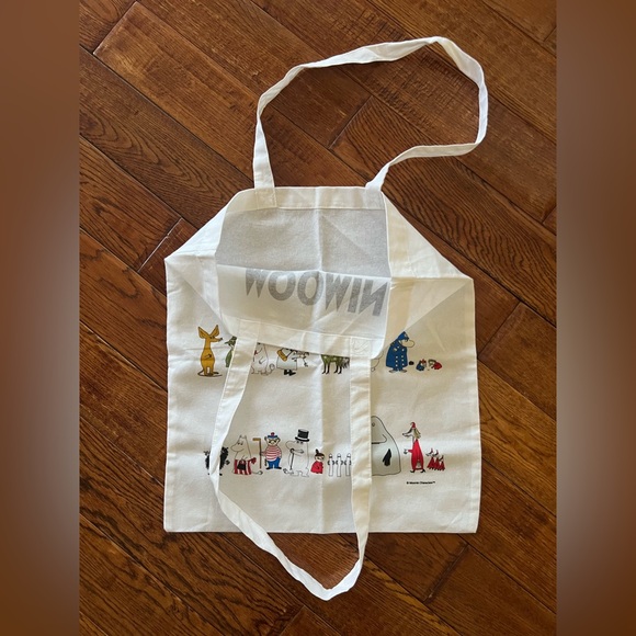 Moomin Bag 100% Cotton Tote Shopper White Multicolor - Picture 8 of 13
